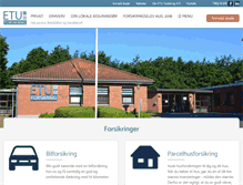 Tablet Screenshot of etuforsikring.dk